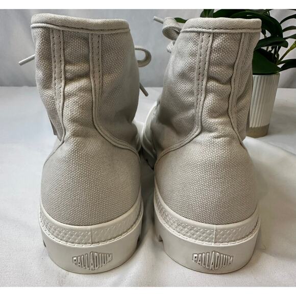 Palladium Pampa Hi Canvas High Top Boots Marshmellow White Size 10 - Picture 7 of 9